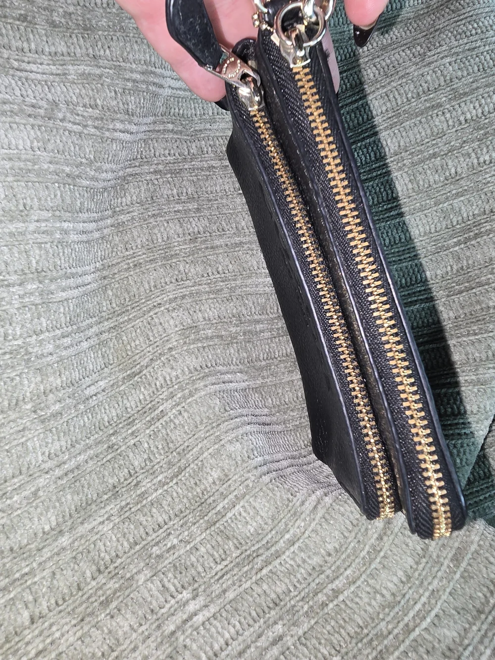 Coach Black Leather Wristlet Wallet